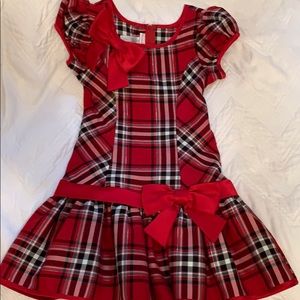 Size 8 girls red plaid dress